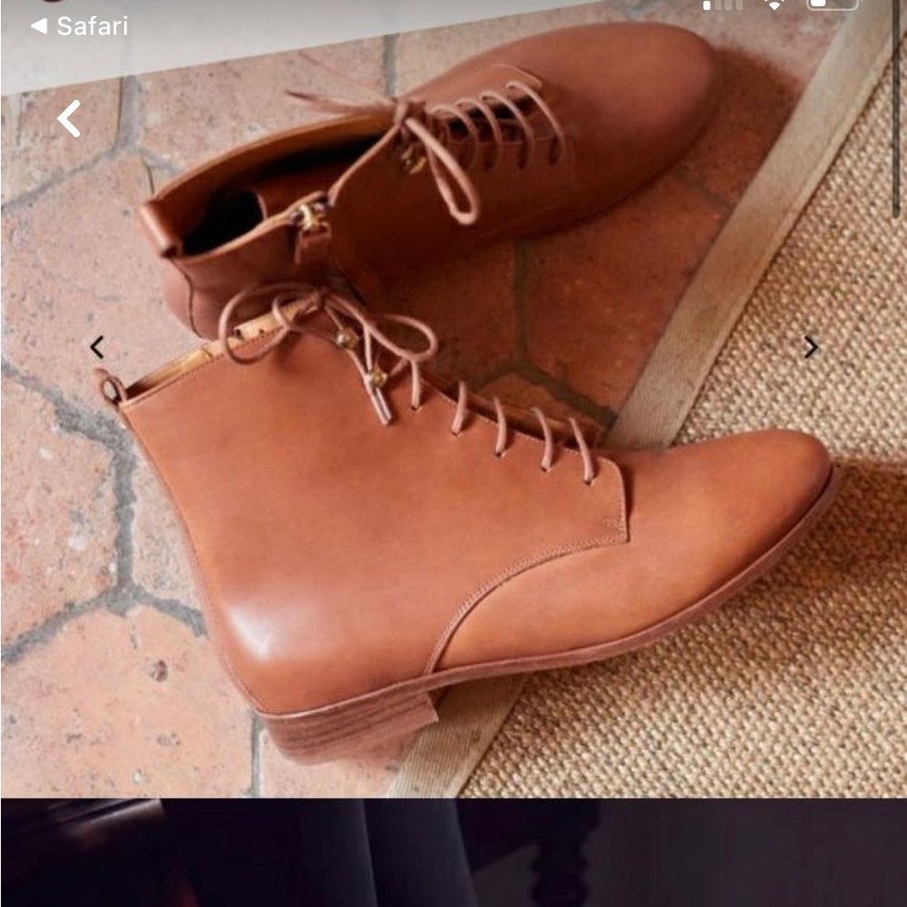 Sezane Eugenie boots in heritage camel